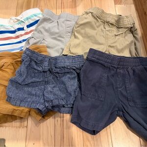 Tea Collection Kids Shorts Set - Blue, Gray, Tan, and Brown